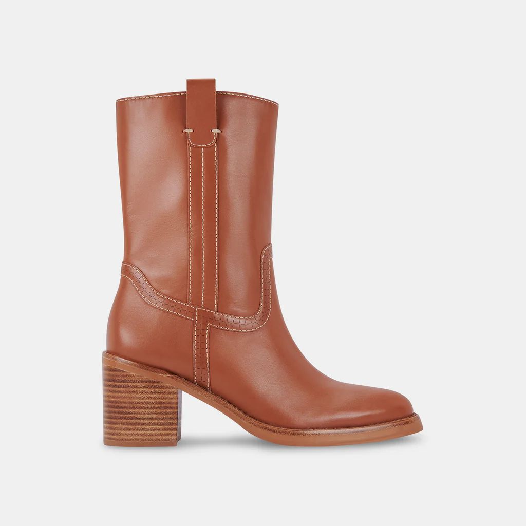 COLETE BOOTS COGNAC LEATHER | DolceVita.com