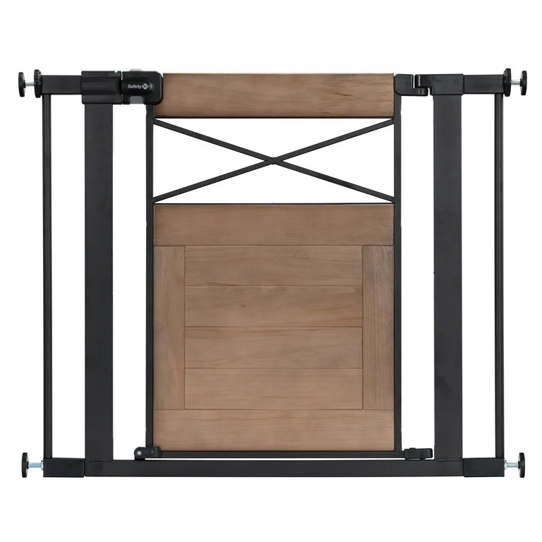 Safety 1st Easy Install Modern Farmhouse Gate, Rustic | Walmart (US)