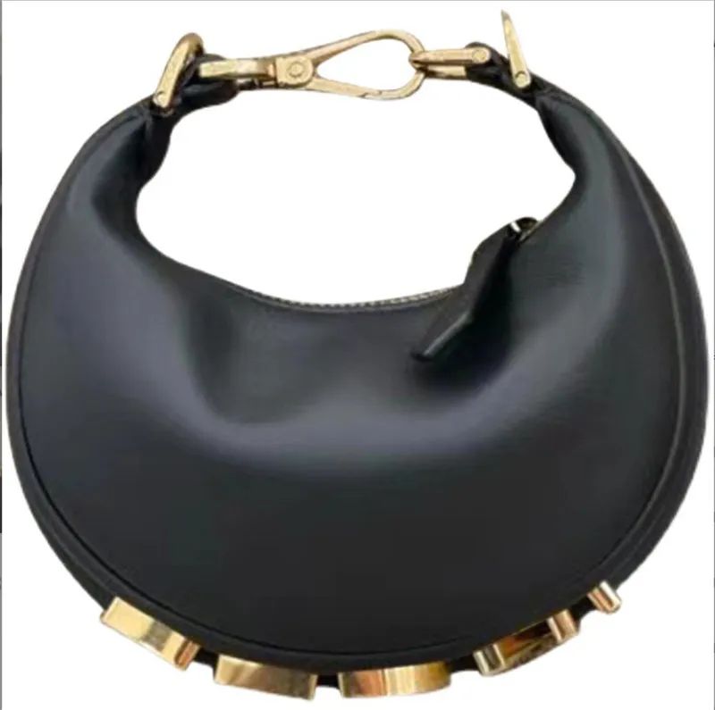 lady Crescent bag bottom metal letters designer bag with internal code high quality Leather shoul... | DHGate