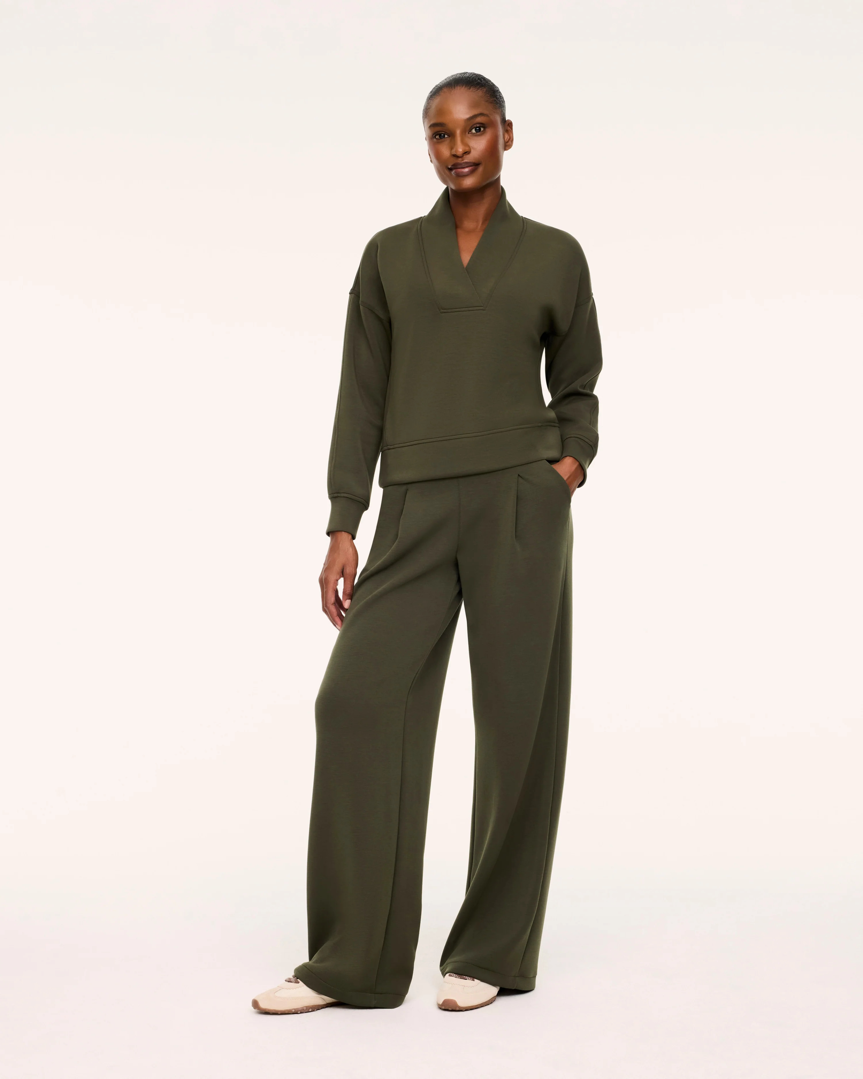 Pleated Wide Leg Pant | Spanx