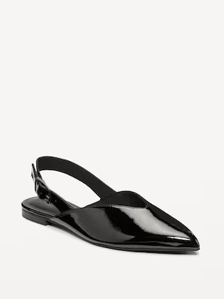 Wide Strap Slingback Flats | Old Navy (US)