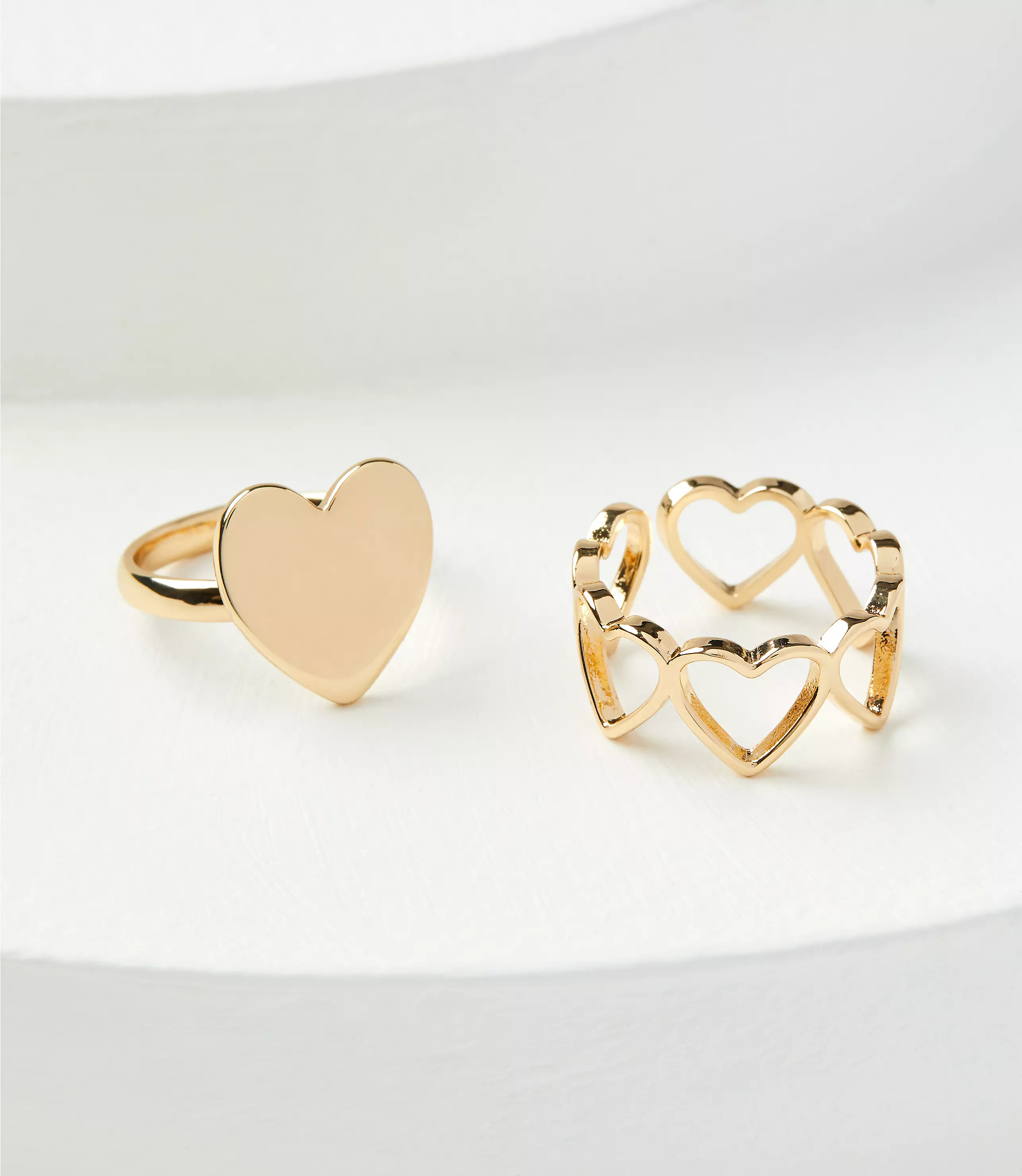 Open Heart Ring Set | LOFT