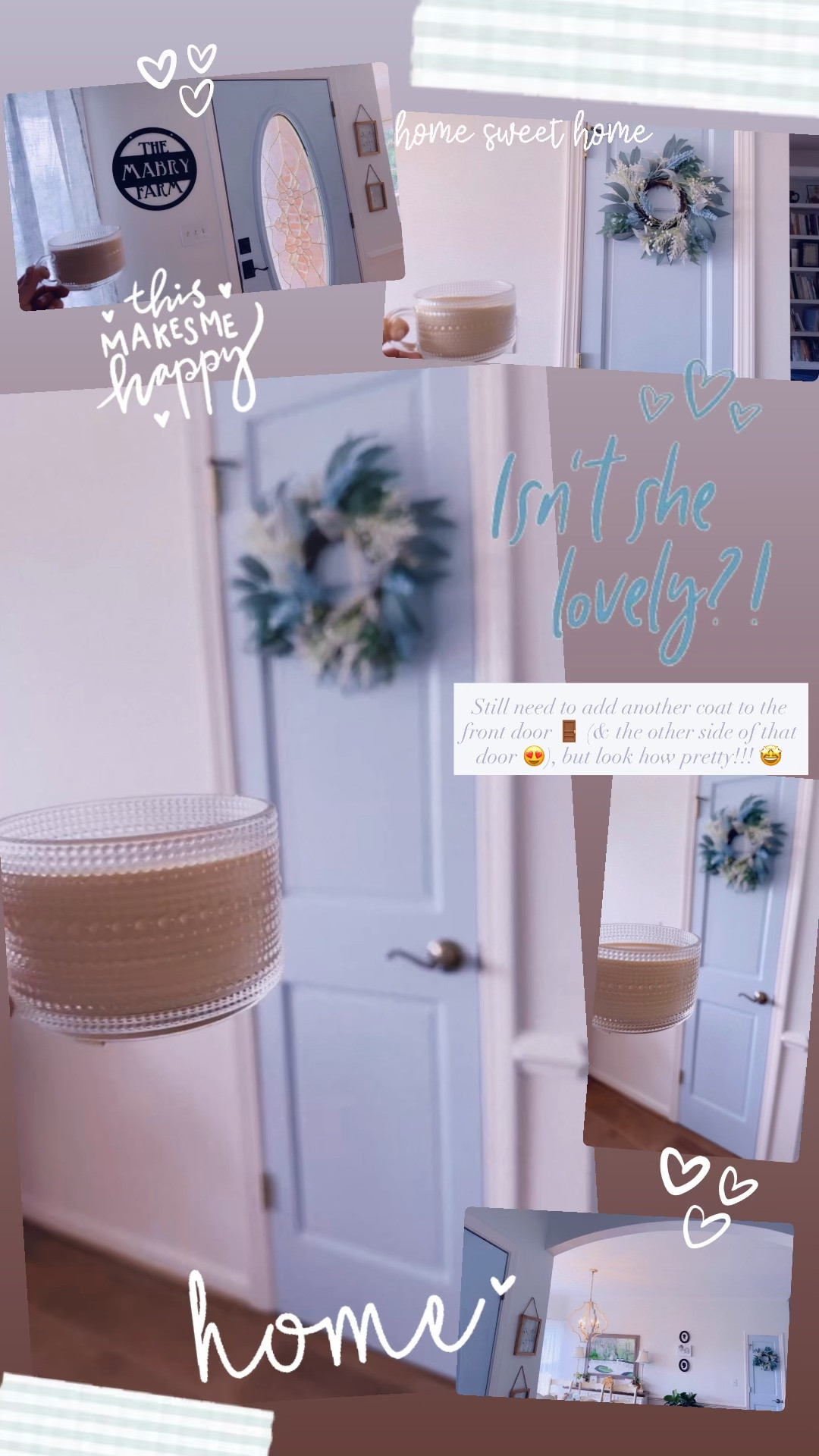 Still need to add another coat to the front door 🚪 (& the other side of that door 😍), but look how pretty!!! 🤩