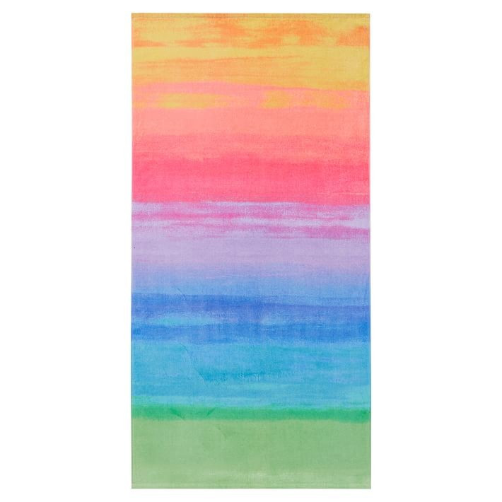 Ombre Rainbow Beach Towel | Pottery Barn Teen