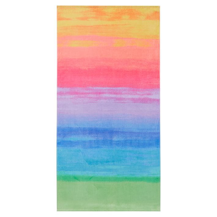 Ombre Rainbow Beach Towel | Pottery Barn Teen