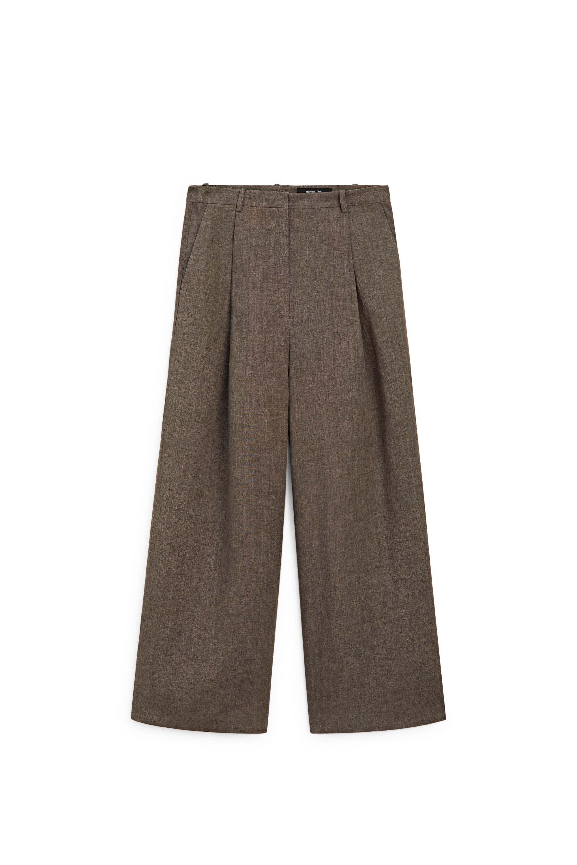 Linen melange darted trousers - CAREY | Massimo Dutti UK