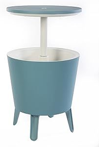 Keter Modern Cool Bar Outdoor Patio Furniture and Hot Tub Side Table with 7.5 Gallon Beer and Win... | Amazon (US)