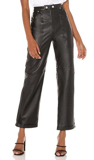 Paolo Leather Pants in Black | Revolve Clothing (Global)