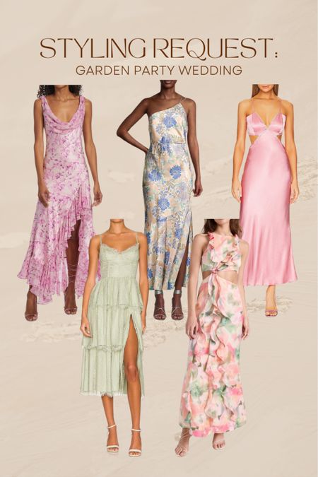 Wedding guest dresses: garden party theme