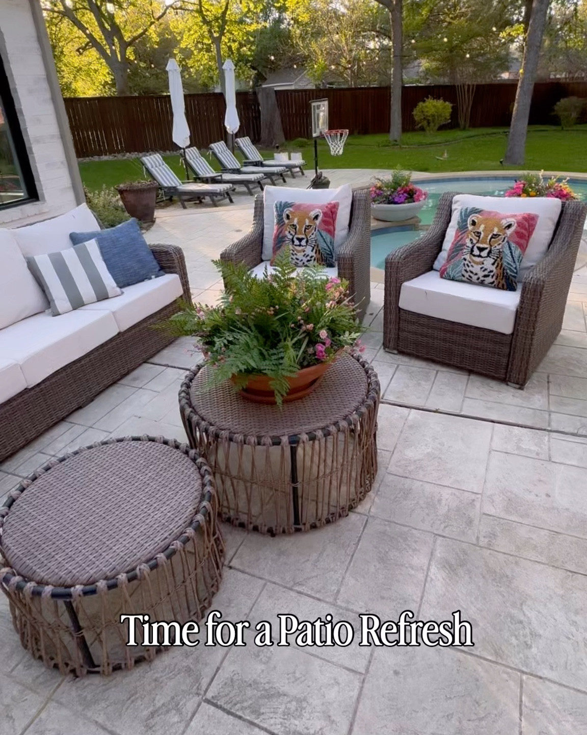 My patio was LONG overdue for a refresh… and I didn’t want to replace everything 🙈

These indoor/outdoor pillows instantly brought in color + personality (the cheetah detail 😍), but the real win?

I swapped my worn-out cushions for zip-on covers instead of buying all new furniture 👏

✔️ washable
✔️ stain-resistant
✔️ looks brand new

AND my full set (sofa + 2 chairs) was under $1,000… such a good buy for a space we use all the time 🤍

@worldmarket

#LTKSaleAlert #LTKSeasonal #LTKHome