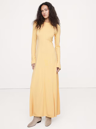 Paneled Knit Maxi Dress | Banana Republic (US)