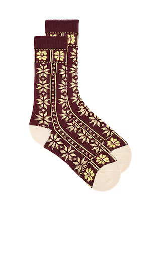 Nearly Nordic Sock in Burgundy | Revolve Clothing (Global)