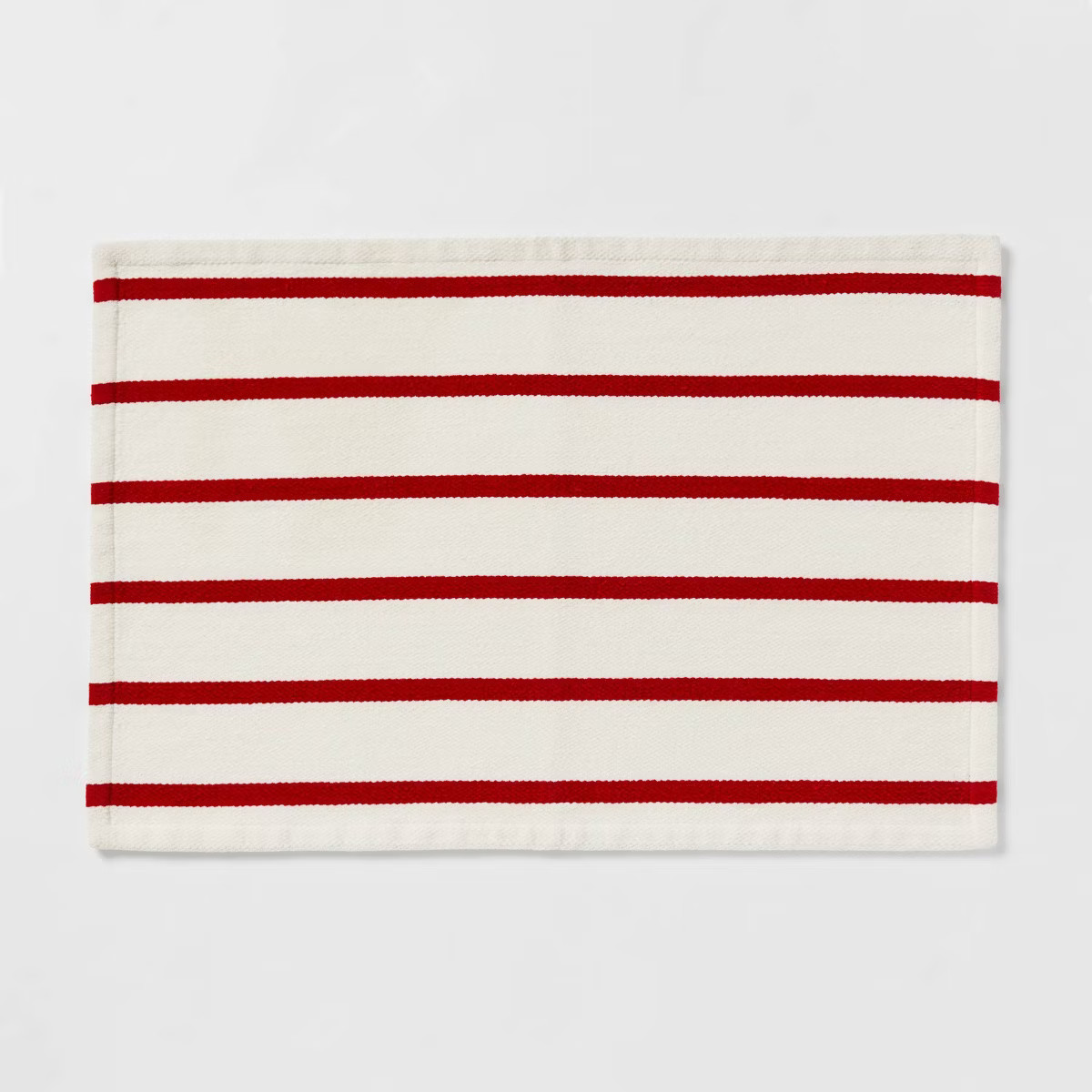 20"x30" Striped Christmas Bath Rug Red/White - Threshold™ | Target