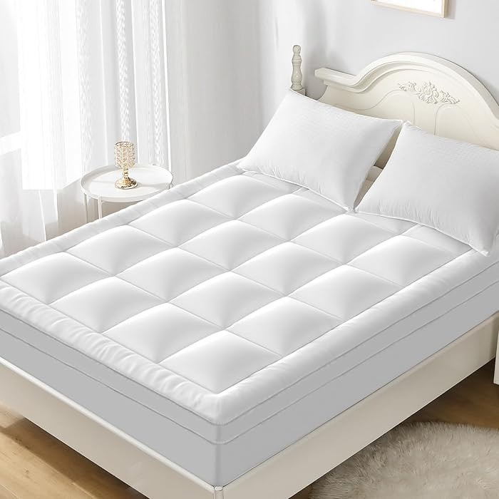 YUGYVOB Queen Mattress Topper -800GSM Extra Thick Cooling & Breathable Mattress Pad with Deep Poc... | Amazon (US)