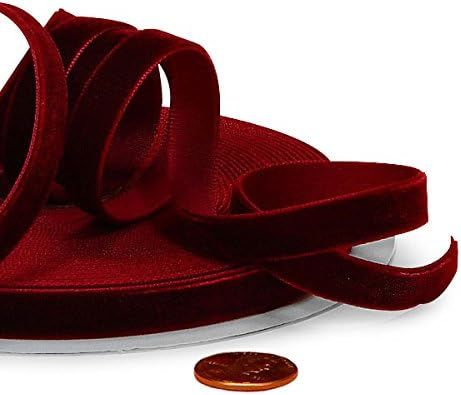 Paper Mart Velvet Ribbon for Holiday Gift Wrap & Crafting, Burgundy, 1 Inch x 10 Yd | Amazon (US)