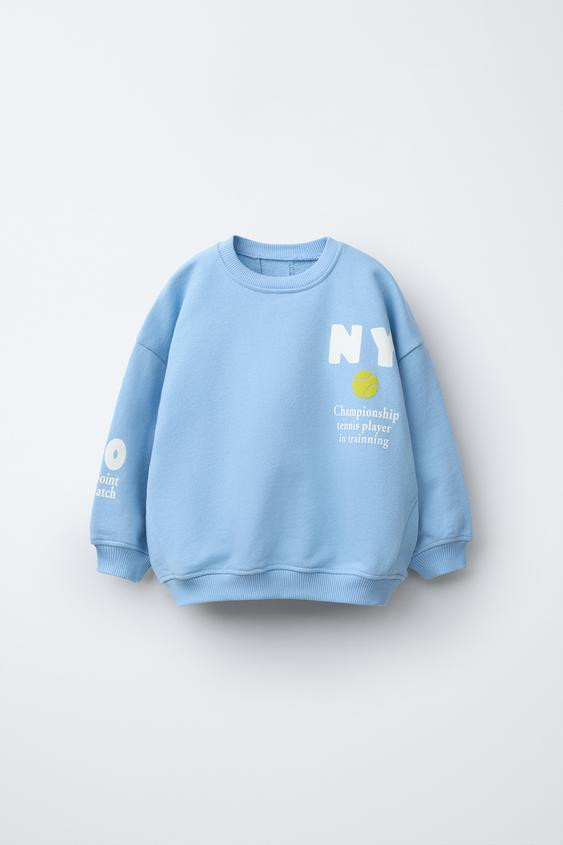 PRINTED FLEECE SWEATSHIRT | Zara US