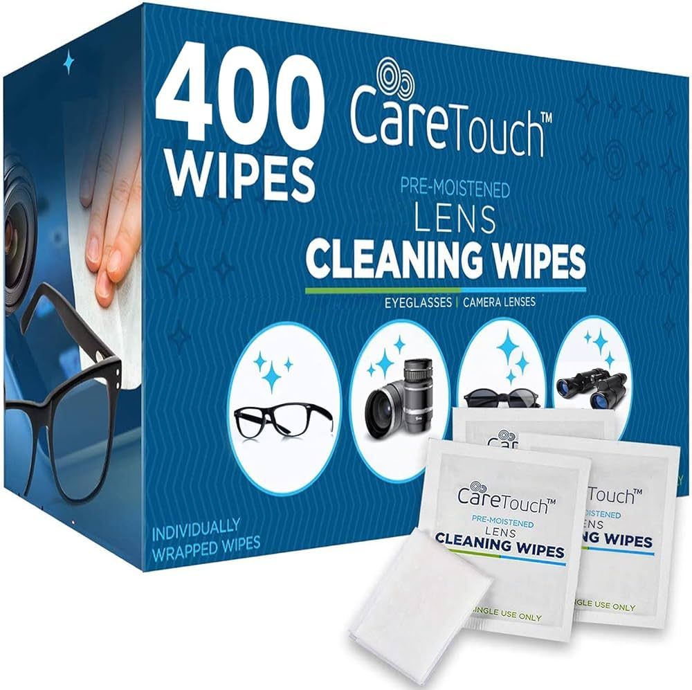 Care Touch Glasses Wipes, 400ct - Lens Cleaning Wipes for Eyeglasses, Eyeglass Individually Wrapp... | Amazon (US)