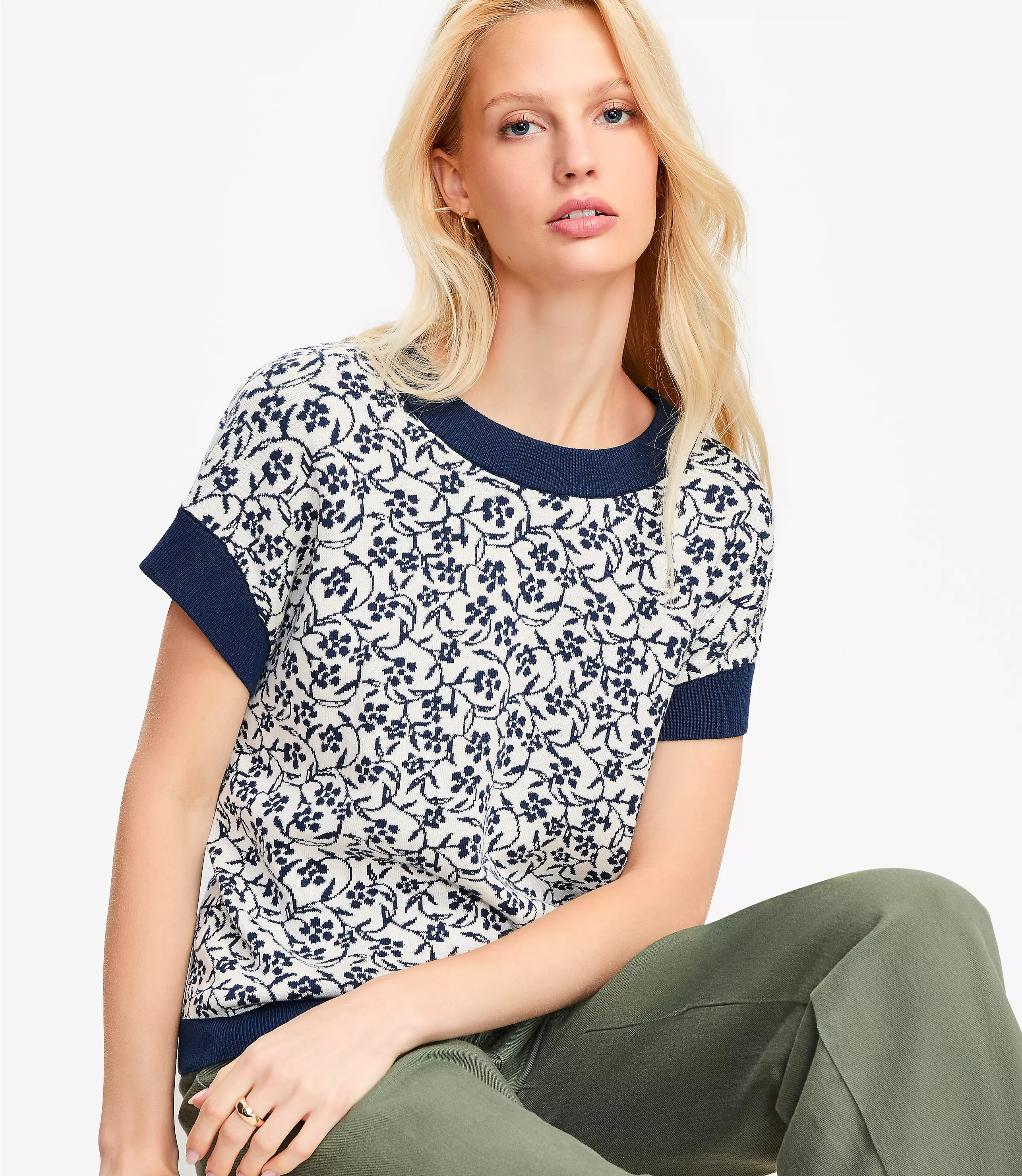 Garden Refined Wedge Sweater Tee | LOFT