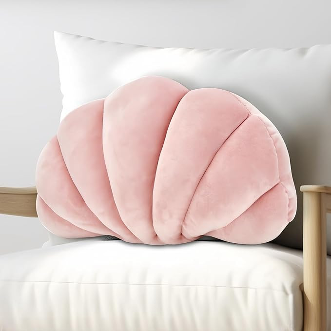 Seashell Pillow, 13.8" Soft Velvet Shell Shaped Throw Pillows, Coastal Decor Beachy Room Decor Ae... | Amazon (US)