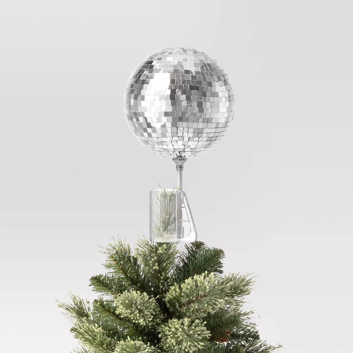 11.25" Mirrored Ball Christmas Tree Topper Silver - Wondershop™ | Target