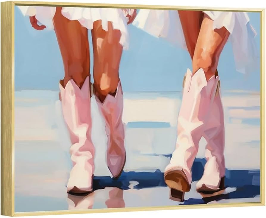 Coastal Cowgirl Poster Print, Boots Trendy, Preppy Cowgirl Dorm Room Wall Art Decor, Girly Aesthe... | Amazon (US)