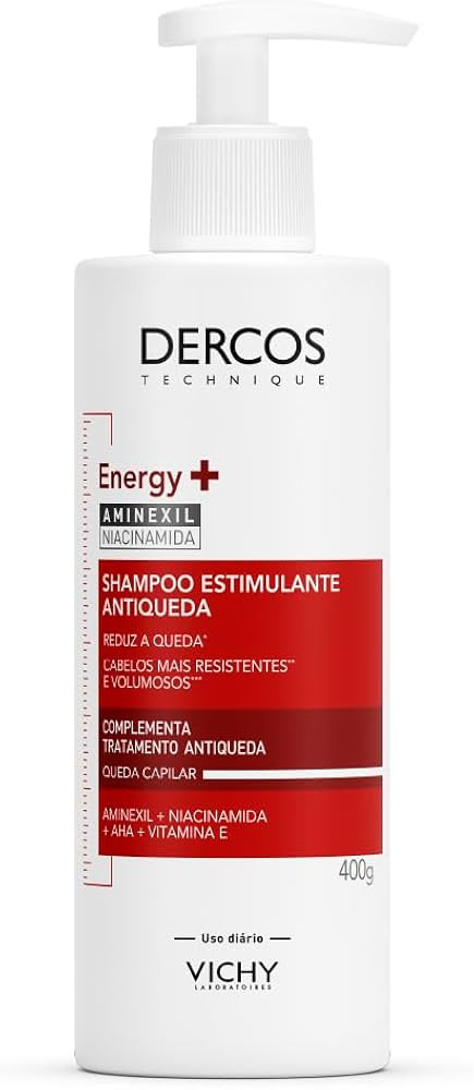 Vichy Dercos Energy+, Shampoo Estimulante, Tratamento Antiqueda para Cabelos Fracos e Quebradiço... | Amazon (BR)