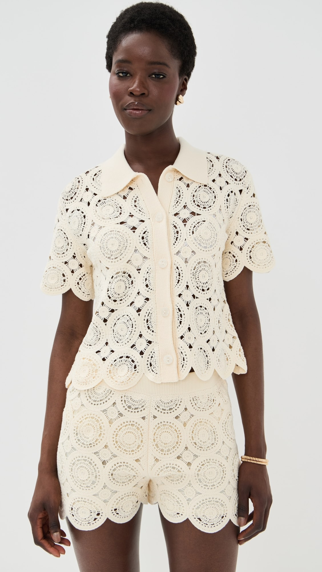 LE BOP Crochet Polo | Shopbop | Shopbop