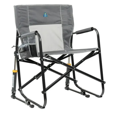 GCI Outdoor Freestyle Rocker XL Oversized Foldable Rocking Camp Chair, Pewter | Walmart (US)