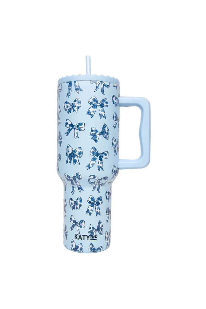 Chinoiserie Coquette Bows Stainless Steel Tumbler | Katydid.com