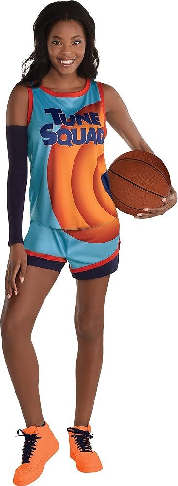 amscan Tune Squad Uniform Halloween Costume for Women, Space Jam 2, Includes Top, Shorts and Arm ... | Amazon (US)