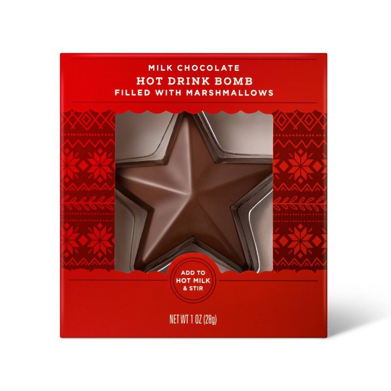 Holiday Milk Chocolate Star Hot Drink Bomb - 1oz - Wondershop™ | Target