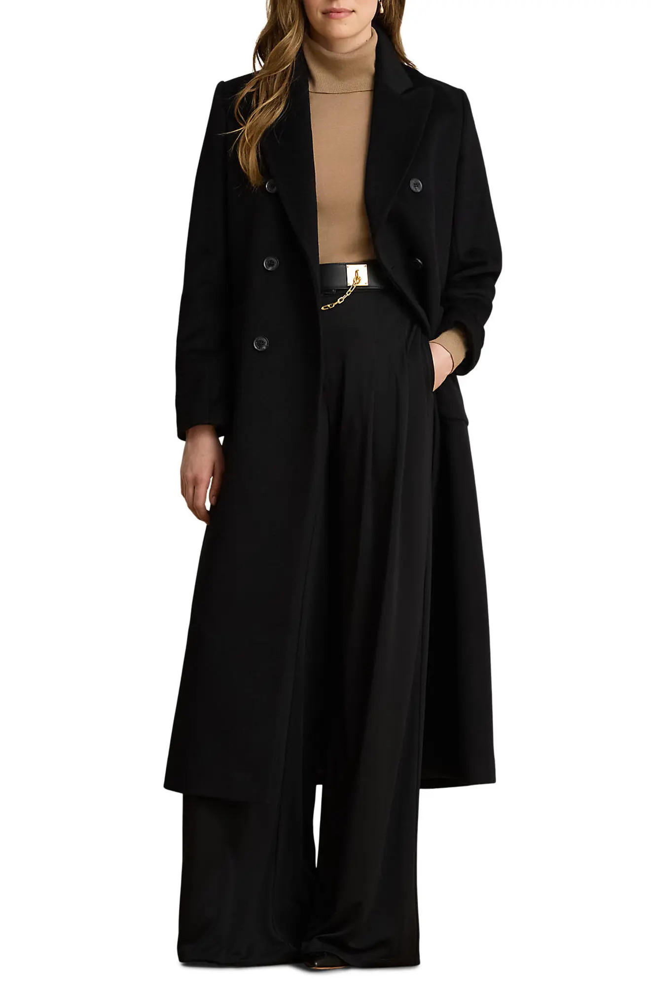 Double Breasted Longline Wool Blend Coat | Nordstrom