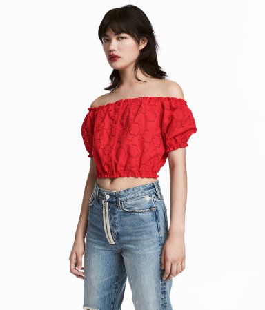 H&M Short Off-the-shoulder Top $39.99 | H&M (US)