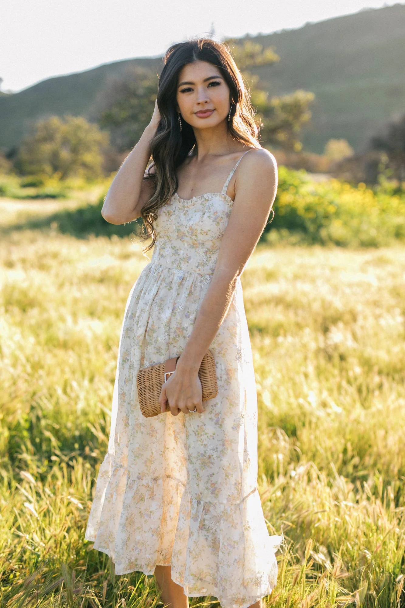 Candice Sweetheart Midi Dress | Morning Lavender