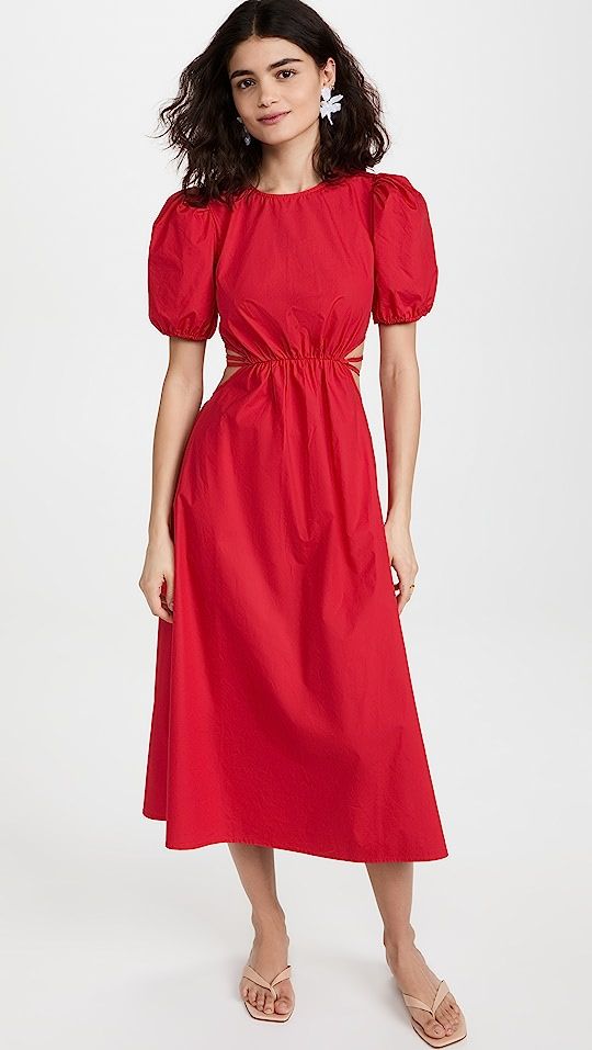 Moon River Cutout Poplin Dress | SHOPBOP | Shopbop