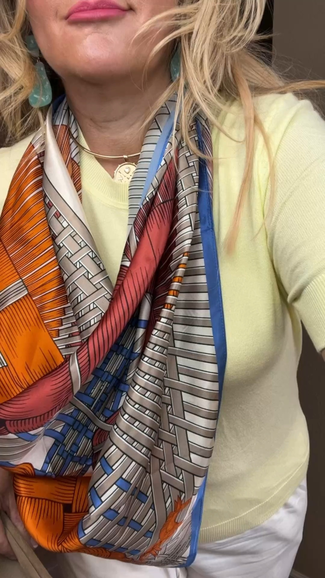  ✨Tap the bell, save and ❤️ for over 40 fashion, midlife style, midsize fashion and luxury looks for less. 

This outfit is proof that midlife style doesn’t have to be complicated. A soft yellow tee, white wide-leg trousers, a silk scarf, and you’re done. Three places you can wear this exact look:

A lunch out with your people. The scarf does the heavy lifting. You walk in looking intentional without having tried too hard. That’s the goal.

The airport. Wide legs are comfortable for travel and these look anything but sloppy. Throw on your oversized sunnies and you’ve got jet-set energy without sacrificing a single thing.

A Saturday morning — farmers market, outdoor brunch, wherever the weekend takes you. This palette was made for sunshine and easy mornings. You’ll look great and feel even better.

Simple. Effortless. Completely wearable. That’s what dressing well in midlife actually looks like.​​​​​​​​​​​​​​​​

⬇️Sizing information:
Large top and large pants (size up if in between sizes.)



#LTKMidsize #LTKOver40 #LTKPlusSize