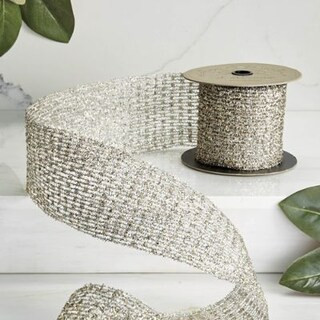 Diamond Stretch Tinsel Ribbon | Frontgate | Frontgate