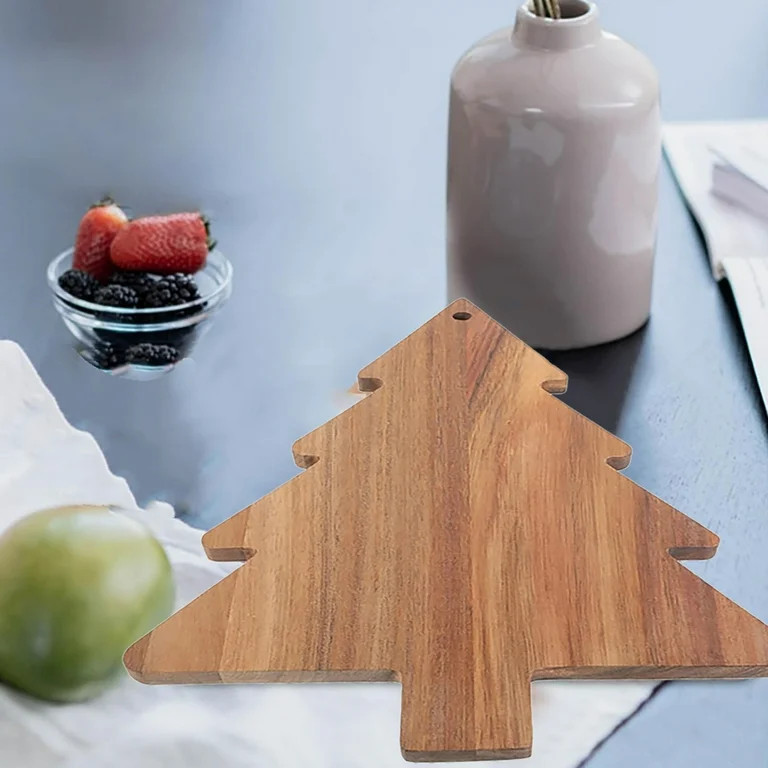WXLCISI Tabla de Cortar de Árbol de Navidad Bandeja de Madera Tablero de Charcutería de Árbol ... | Walmart (US)