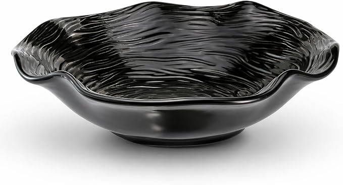 Decorative Bowl, 8" Black Ceramic Decor for Coffee Table & Entryway | Amazon (US)