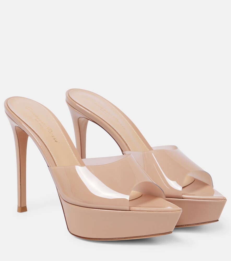 Gianvito Rossi Betty PVC and leather sandals | Mytheresa (US/CA)