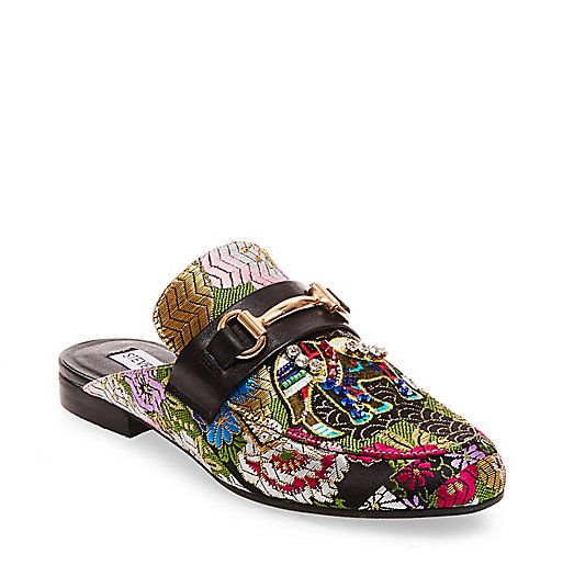 Embroidered Open Back Loafers | Steve Madden KANDI | Steve Madden (US)