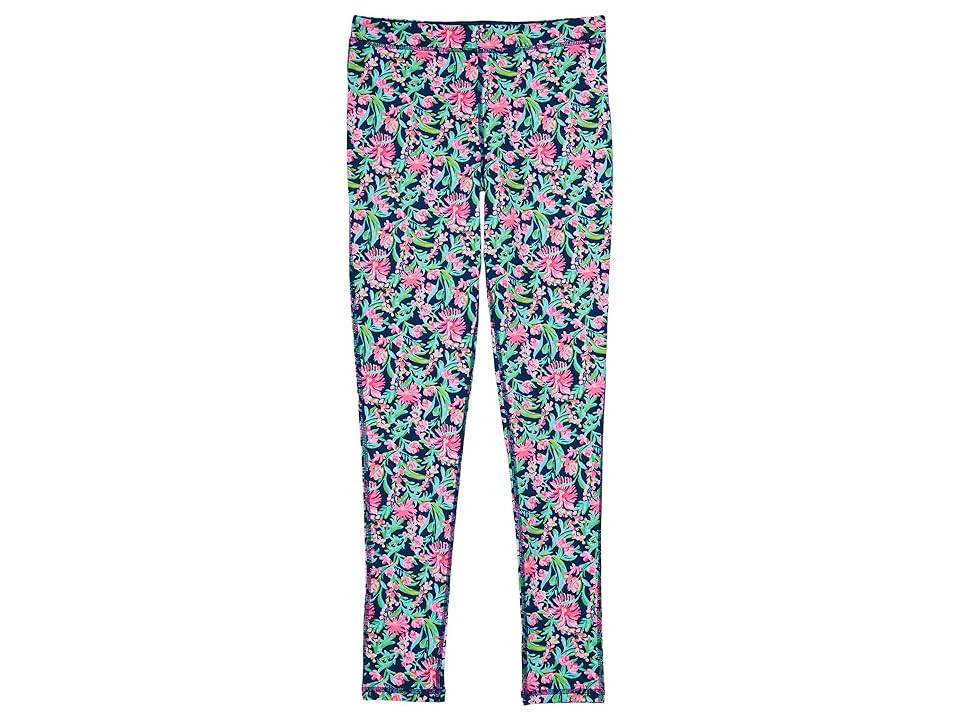 Lilly Pulitzer Kids Mini Leggings Up (Toddler/Little Kids/Big Kids) Girl's Casual Pants Low Tide Navy Garden Variety : XS (2-3 Toddler) | Zappos