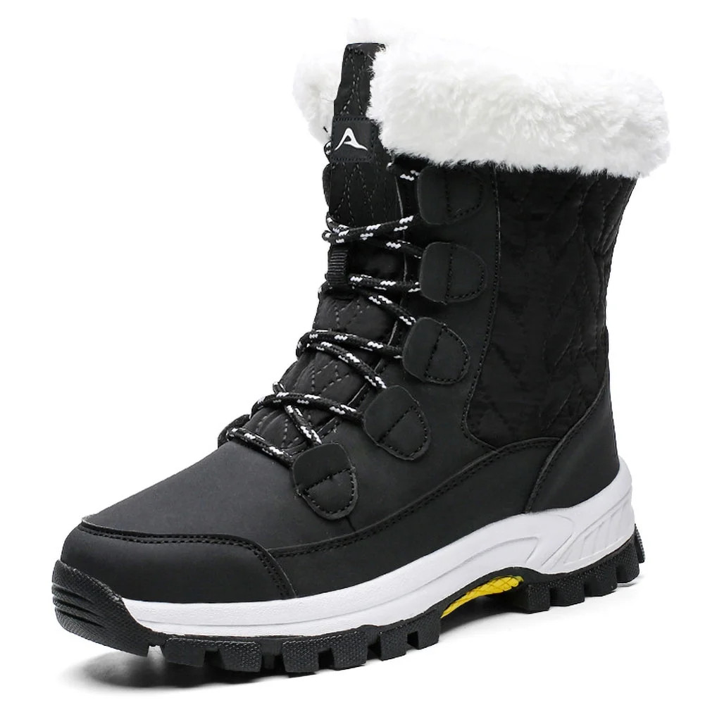Ecetana Snow Boots For Women Winter Waterproof Shoes Thickened Faux Fur Lined Frosty Warm Outdoor... | Walmart (US)