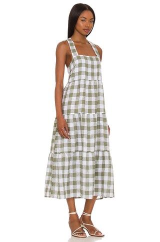 vitamin A Canyon Midi Dress in Agave Gingham from Revolve.com | Revolve Clothing (Global)