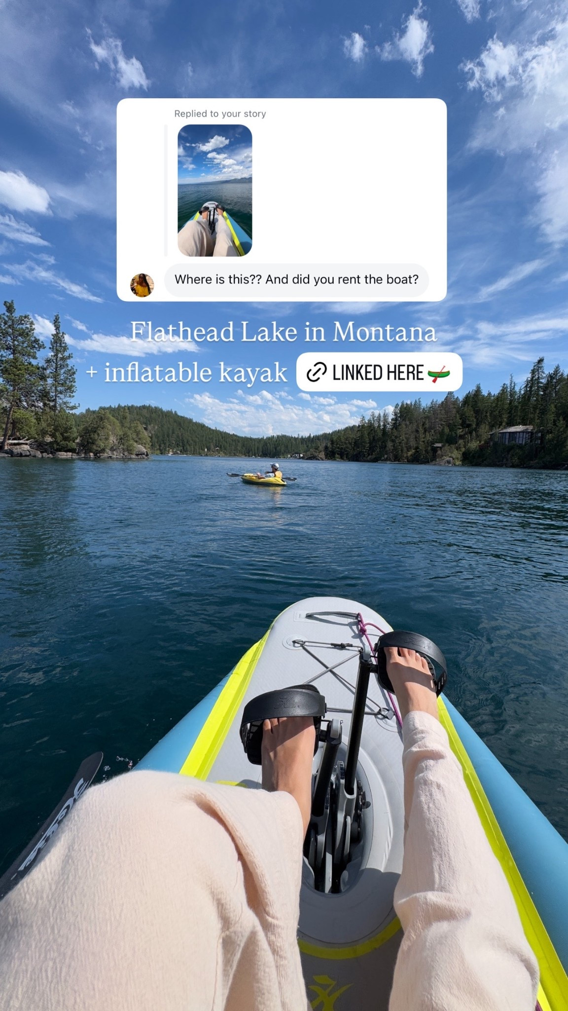 Annual summer trip to MT 🫶🛶


Inflatable kayak | Summer SUP | Lakefront | Lakeside | Summer kayak | Hobie cat #LTKTravel

#LTKSeasonal #LTKSwim #LTKActive