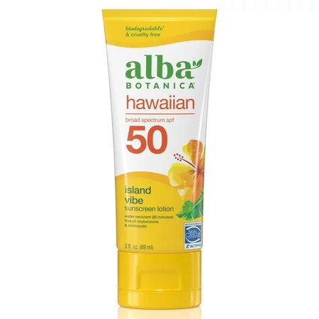 Alba Botanica Hawaiian Sunscreen Lotion SPF 50 Island Vibe 3 fl oz | Walmart (US)