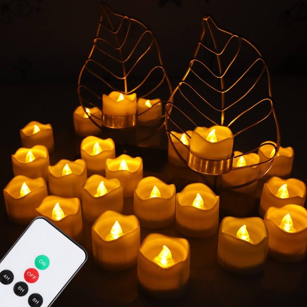 Topstone Remote Control Tealights with Timer,Battery Operated Flameless Candle with Flickering Am... | Amazon (US)