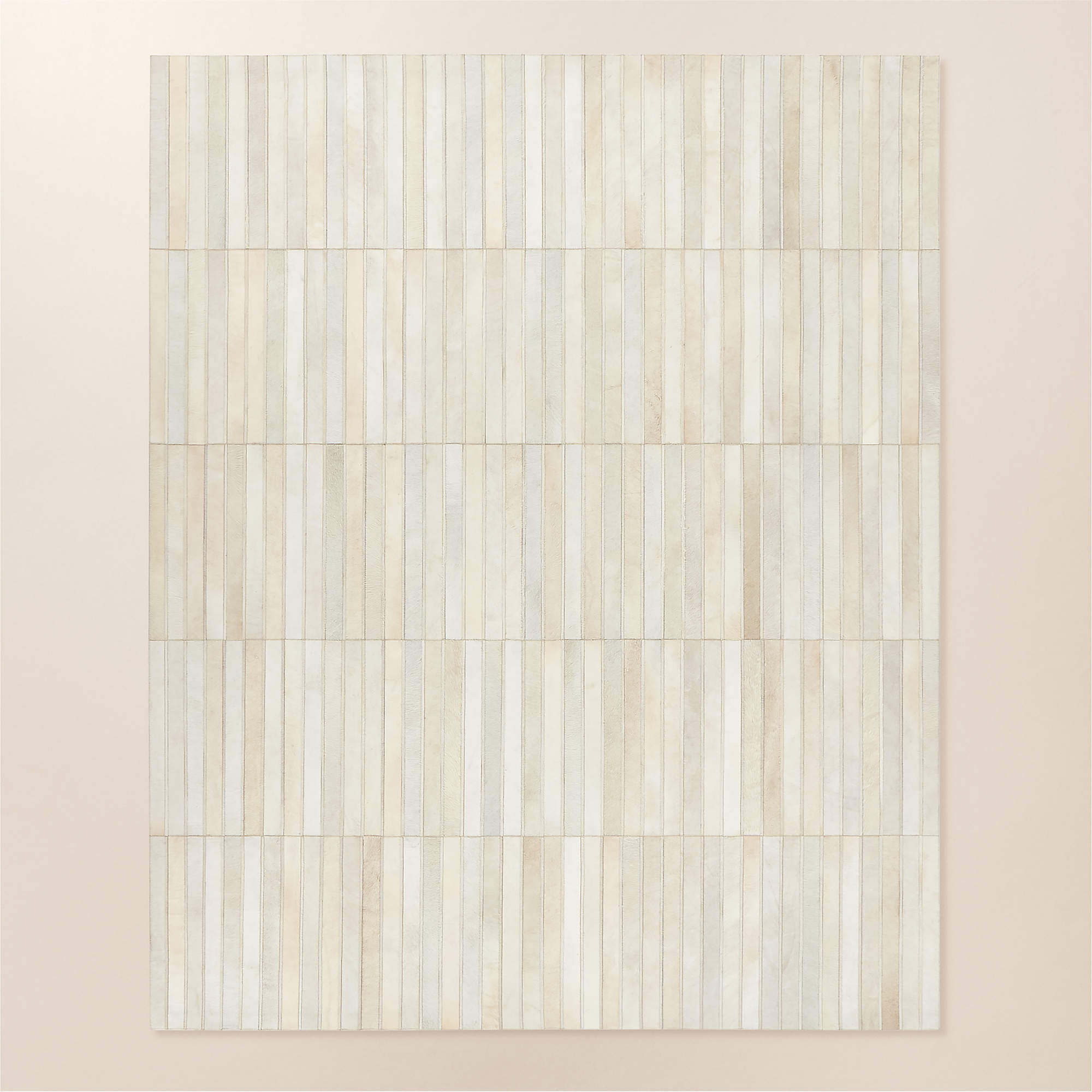 Camilia Patchwork Ivory Hide Area Rug 8'x10' + Reviews | CB2 | CB2