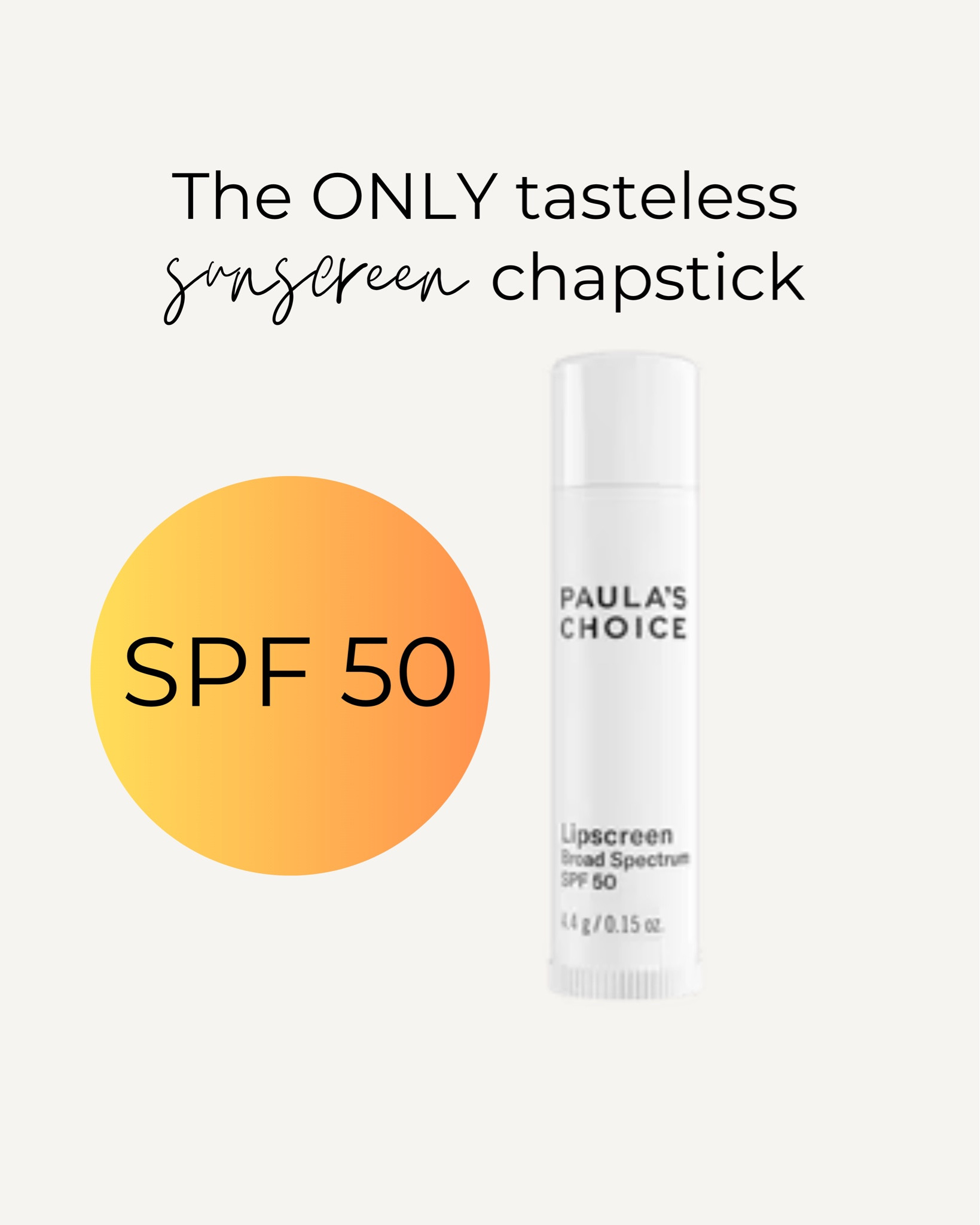 The only tasteless SPF chapstick 

#LTKbeauty #LTKFind