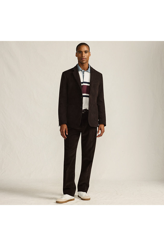 Men's Traditional Fit Corduroy Blazer - Lands' End - Brown - 46R | Lands' End (US)